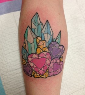 Blue crystal tattoo by lauren winzer