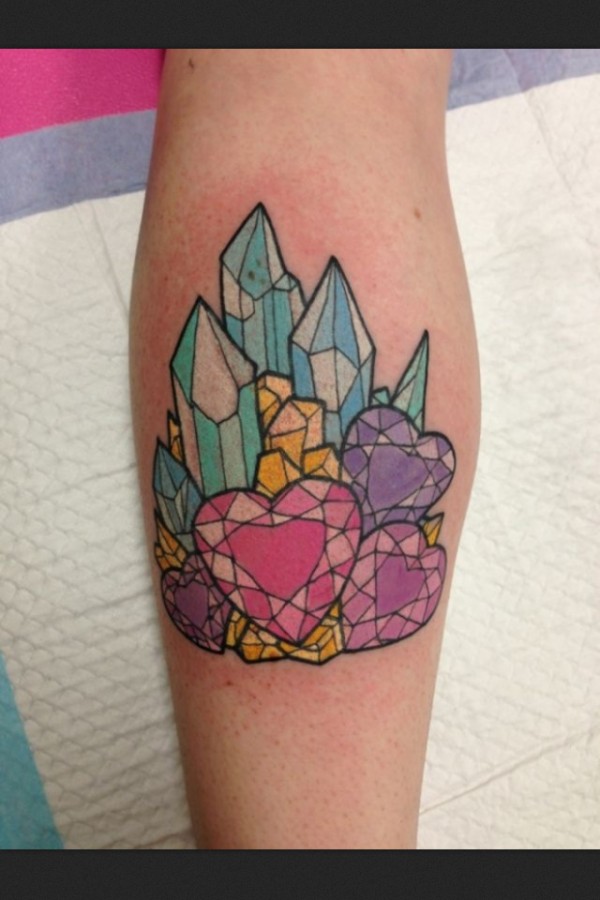 Blue crystal tattoo by lauren winzer