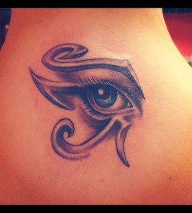 Blue eye egyptian eye tattoo
