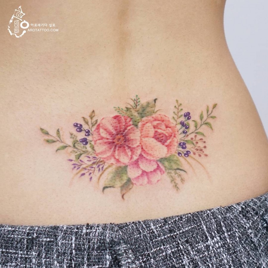Watercolor Flower Tattoos