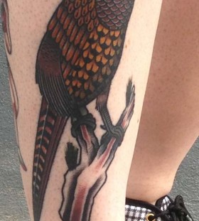 Brilliant pheasant leg tattoo