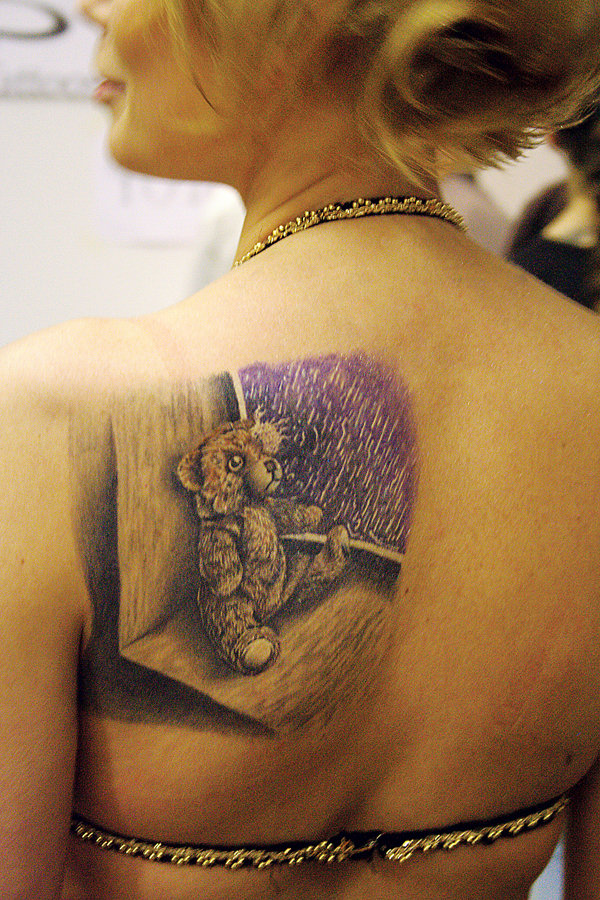 Brilliant teddy bear tattoo