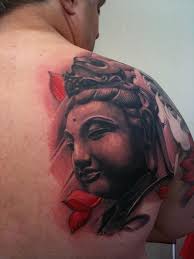 Buddha tattoo on back