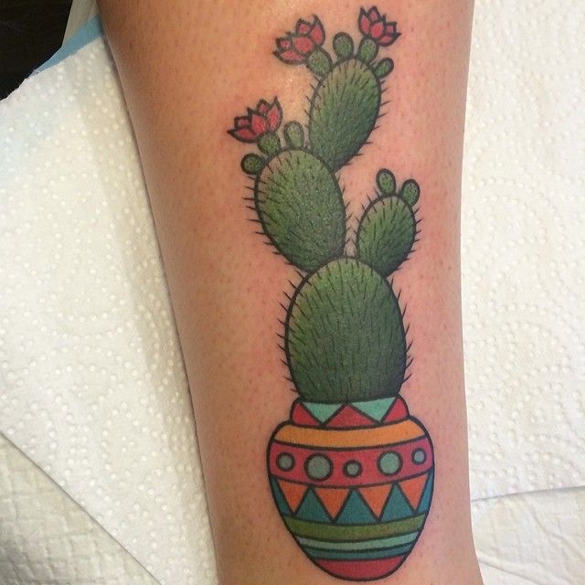 Cactus tattoo by Clare Hampshire