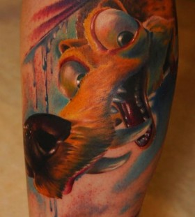 Cool Scrat arm tattoo