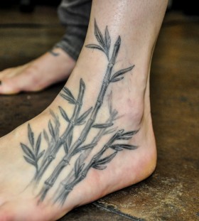 Cool bamboo foot tattoo