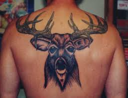 Cool deer back tattoo