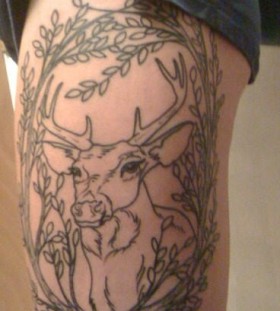Cool deer leg tattoo