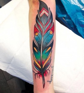 Cool feather tattoo