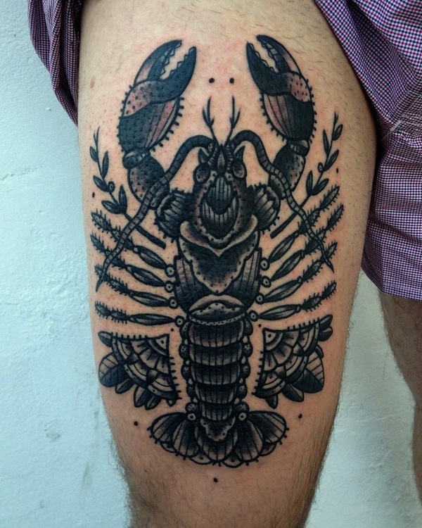 Cool lobster leg tattoo