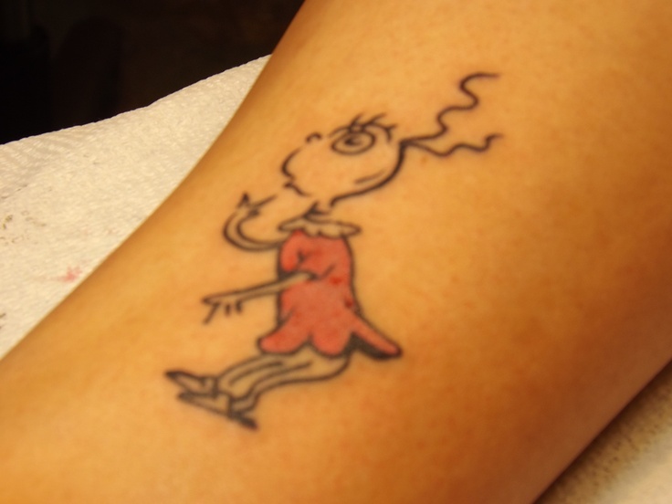 Cool looking grinch christmas tattoo