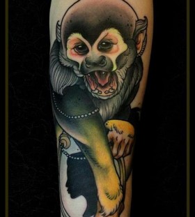 Cool monkey arm tattoo