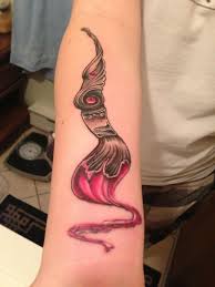 Cool paint brush arm tattoo