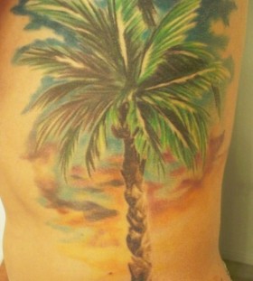 Cool palm tree tattoo