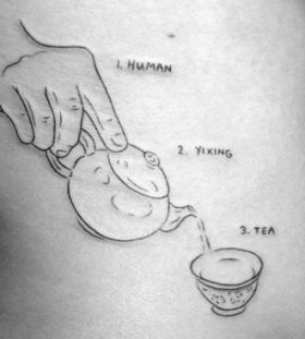 Cool pouring teapot tattoo