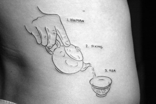 Cool pouring teapot tattoo