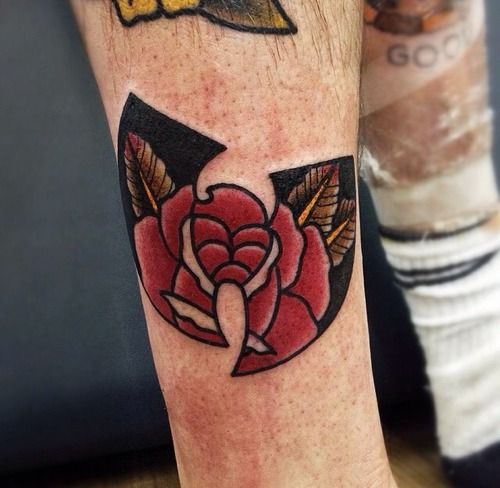 Cool rose tattoo by Matt Cooley
