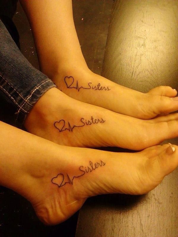Cool sisters family love tattoo