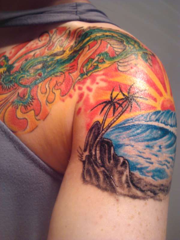 Cool sunset arm tattoo - | TattooMagz › Tattoo Designs ...