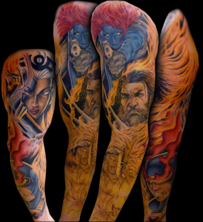 Cool x-men arm tattoo