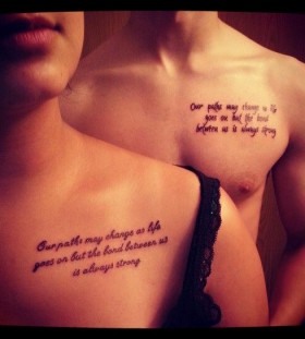 Crazy couple family love tattoo
