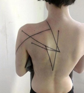 Crazy girl's back tattoo