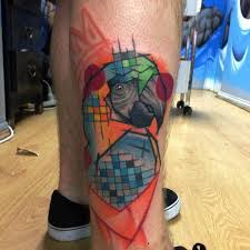 Creative parrot tattoo design