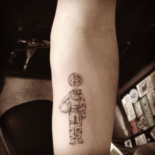 Creative spaceman tattoo by Dr Woo