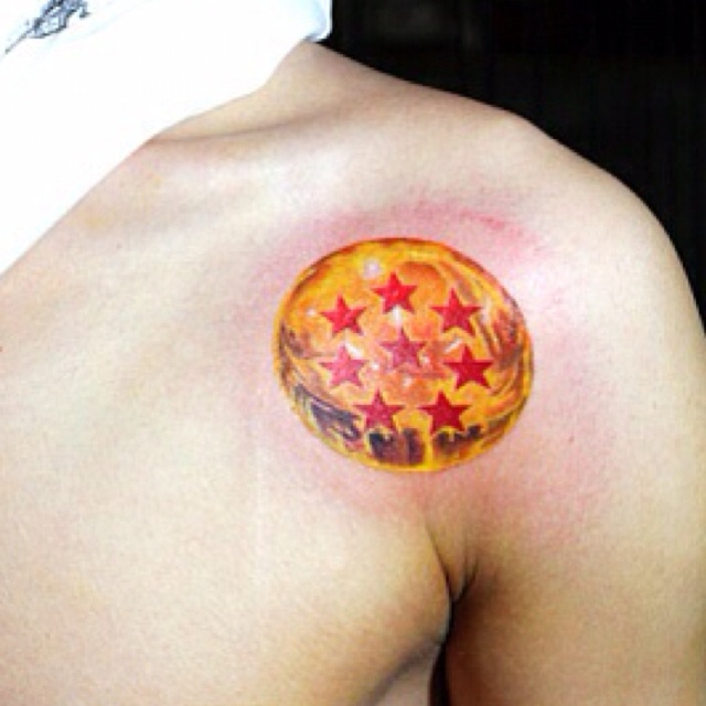 Custom dragon ball tattoo