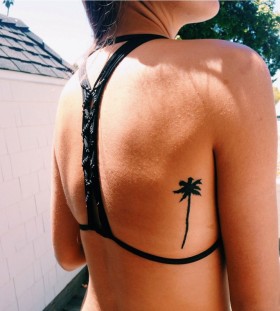 Cute palm tree tattoo