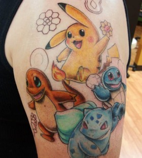 Cute pokemon arm tattoo