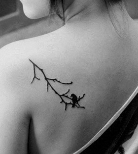 Cute tree branch tattoo