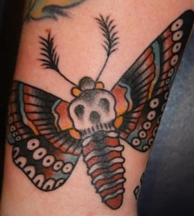 Death head moth tattoo