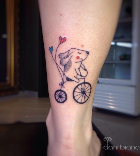 dog-on-a-bicycle-tattoo