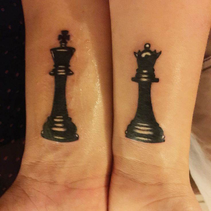 Double lovely chess tattoo