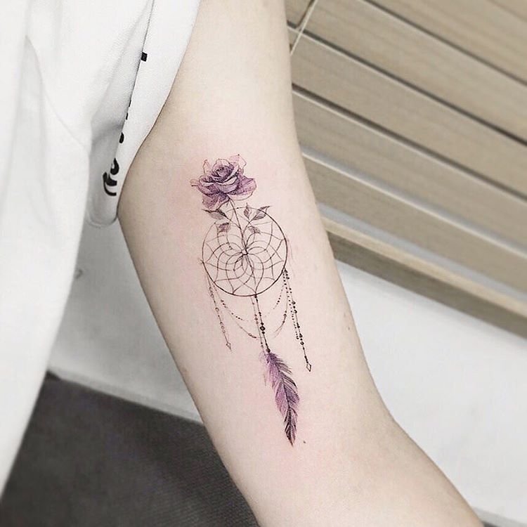 dreamcatcher-rose-tattoo-by-tattooist_flower