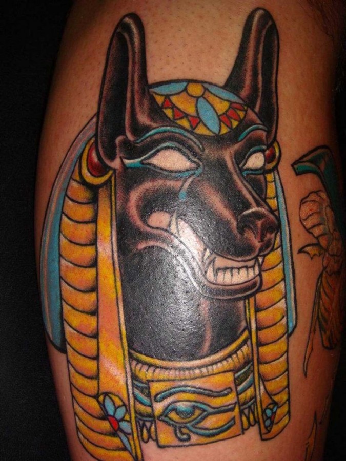 Egyptian god anubis tattoo