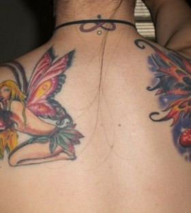 Fairies and mushroom tattoo