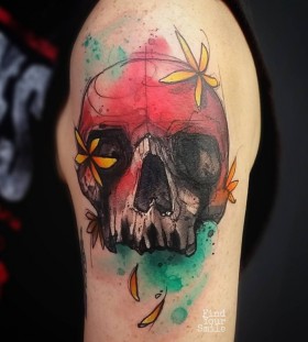 flower-skull-watercolor-tattoo