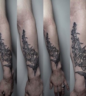 Flower tattoo by Thomas Cardiff