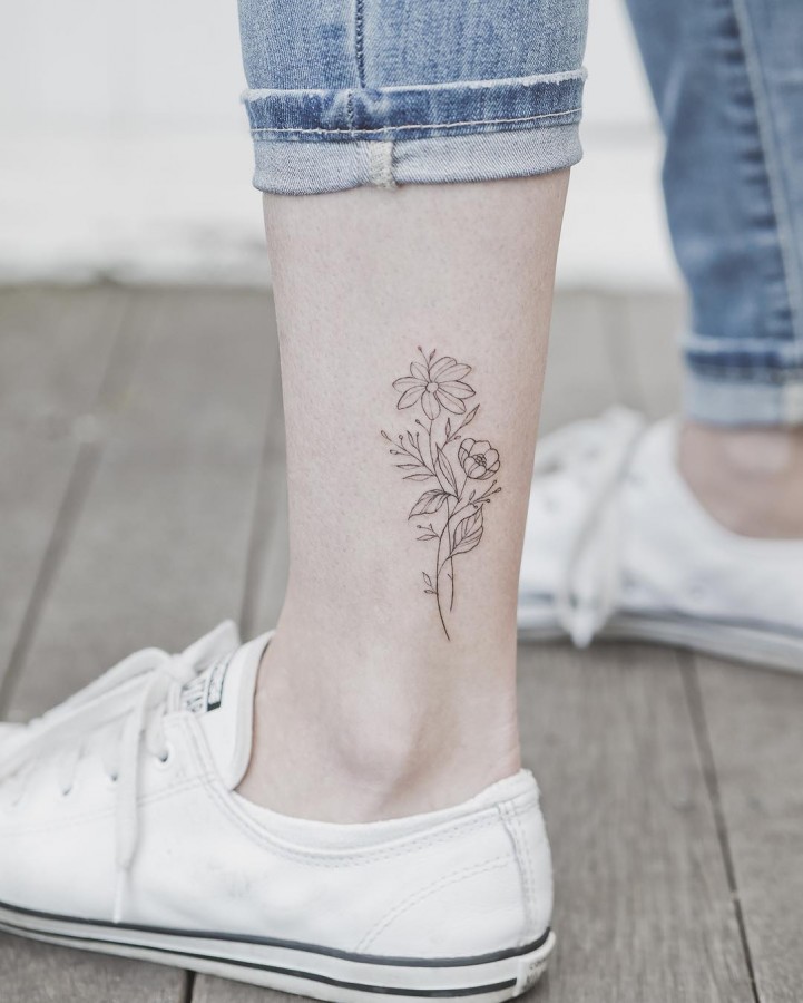 flower tattoo by tritoan_seventhday