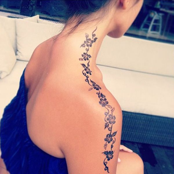 Flowers cool shoulder tattoo