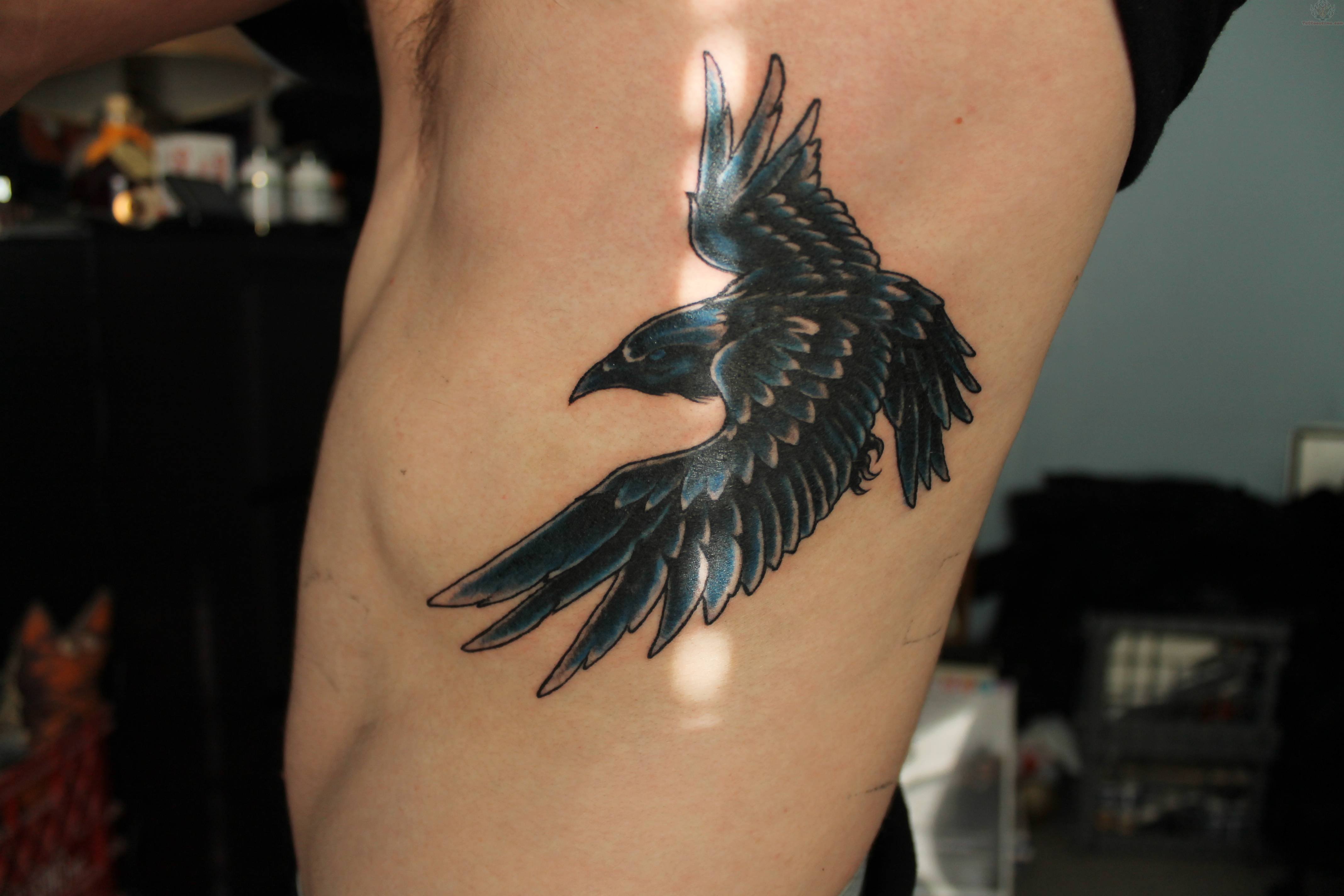 Small Three Eyed Raven Tattoo - wide 11