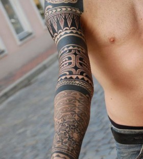 Full arm tattoo by Gerhard Wiesbeck