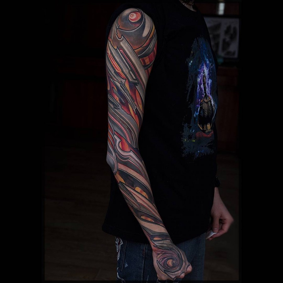 full sleeve tattoo by rochone1