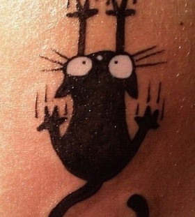 Funny cat tattoo