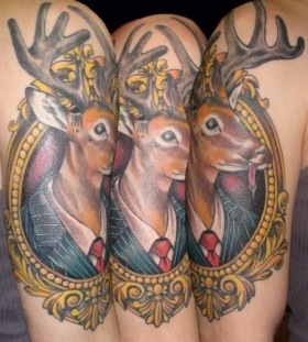Funny deer arm tattoo