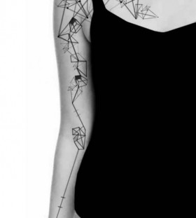 Geometric figures arm tattoo