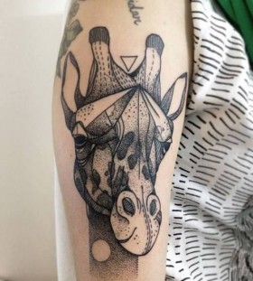 Giraffe tattoo by Michele Zingales