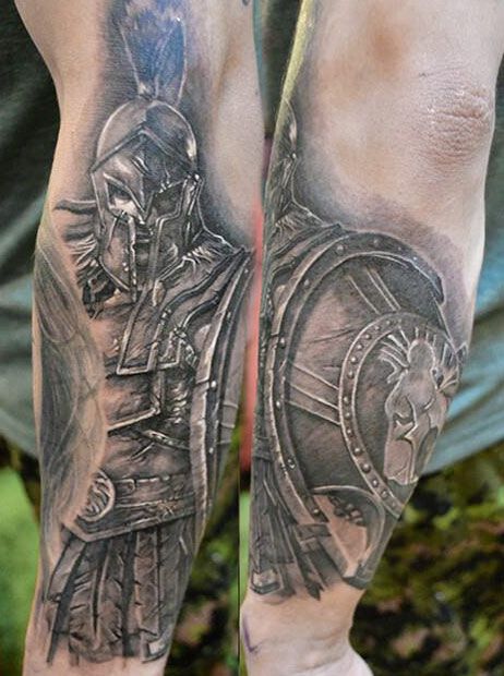 Gladiator tattoo by Elvin Yong